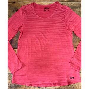 Mountain Hardwear Dark Coral/Peach Long Sleeve‎ Athletic Base Layer Shirt Size L